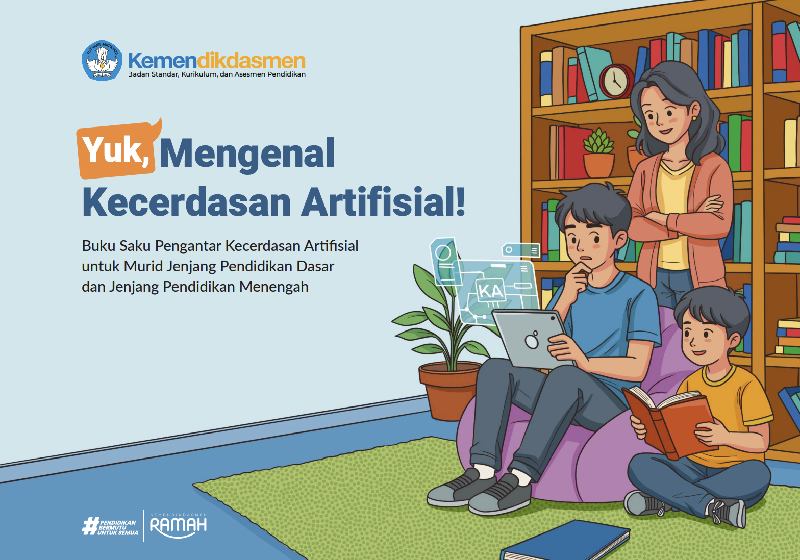 Cover Buku Saku Kecerdasan Artifisial untuk Murid
